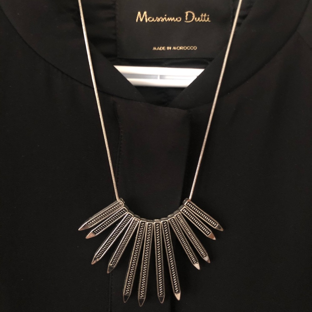 Silver statement necklace